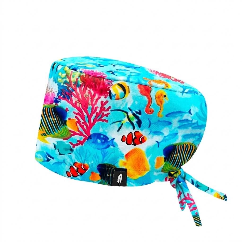 Gorro quirofano robin Hat con peces tropicales