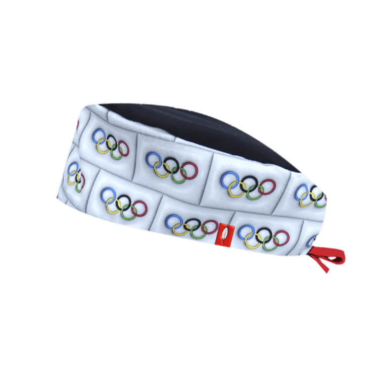 Gorro de quirófano PARIS 2024 de Robin Hat, con un diseño inspirado en los Juegos Olímpicos de París 2024, ideal para amantes del deporte y la competición.