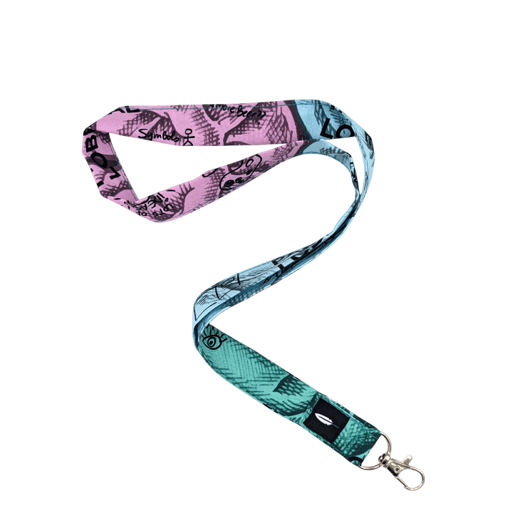 Lanyard BRAIN de Robin Hat, con diseño de partes del cerebro, fabricado en poliéster técnico, ideal para profesionales de la neurología.