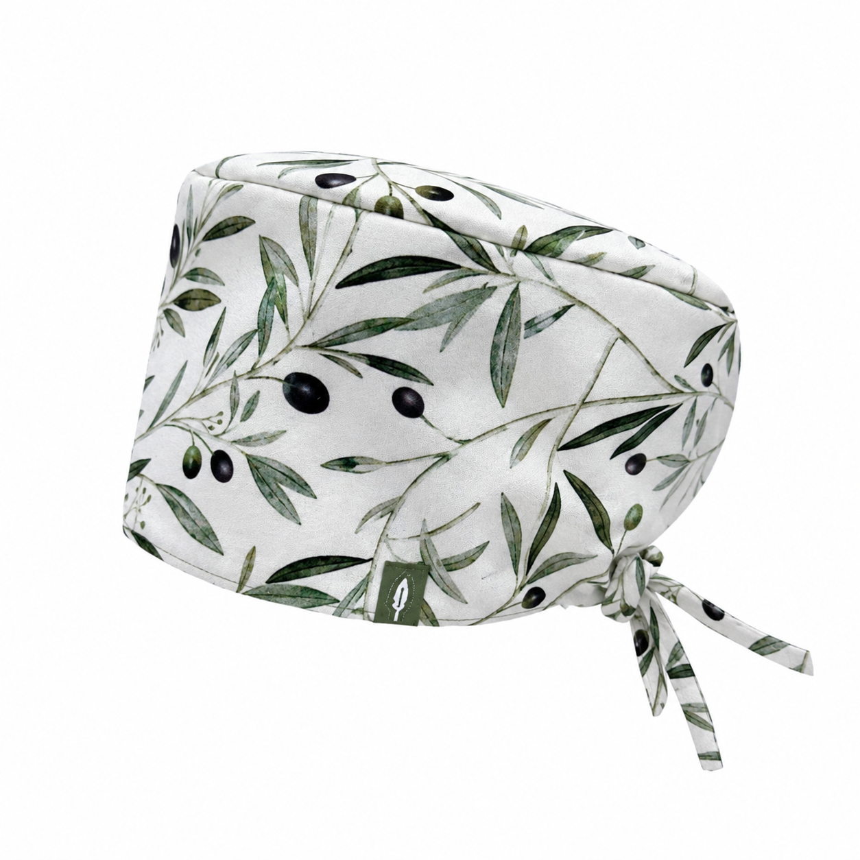 Gorro de Quirófano para Pelo Largo con estampado de Olivas
