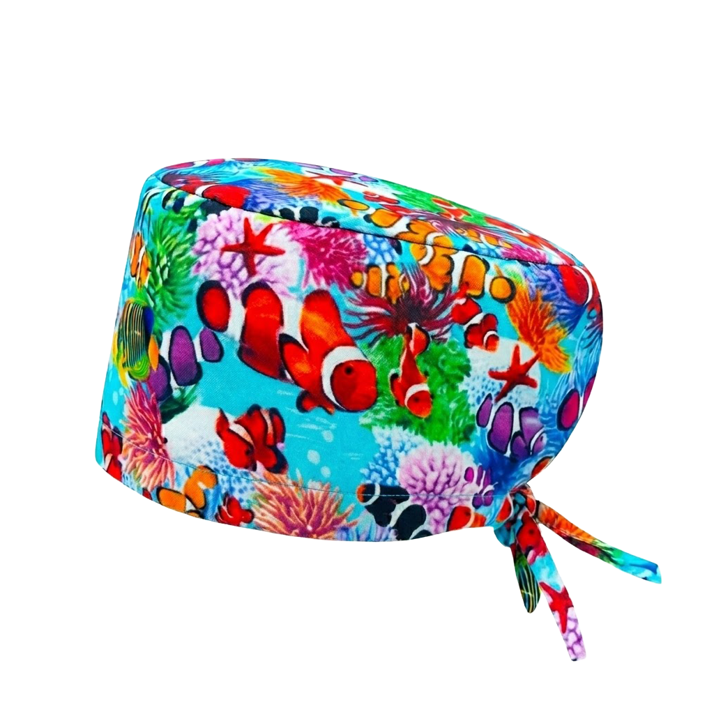 Gorro quirofano robin Hat con peces tropicales