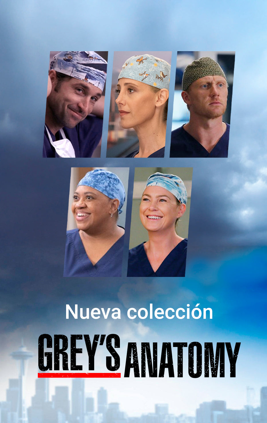 Nueva colección Grey's Anatomy - Gorros quirúrgicos diseño exclusivo para médicos y enfermeros