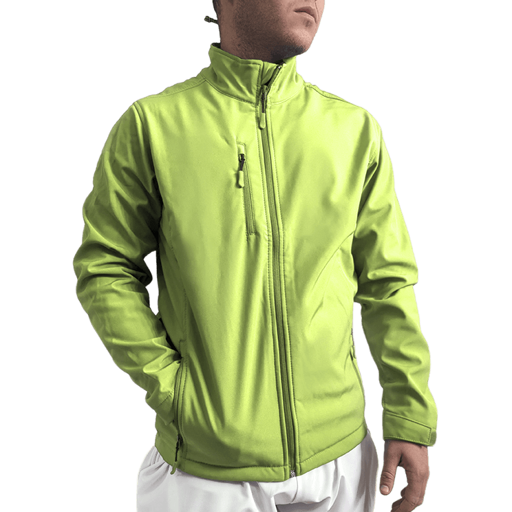 Chaqueta sanitaria lima softshell, equipada con cierre seguro, ajustes en las mangas y bolsillos funcionales, perfecta para uso en entornos clínicos.