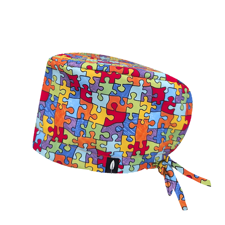 Gorro quirófano robin Hat Puzzle para pelo largo.