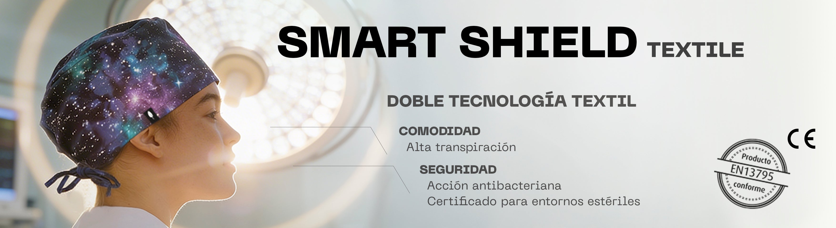 Smart Shield Textile de Robin Hat: tecnología exclusiva con doble protección antibacteriana y alta transpiración en gorros quirúrgicos certificados EN13795
